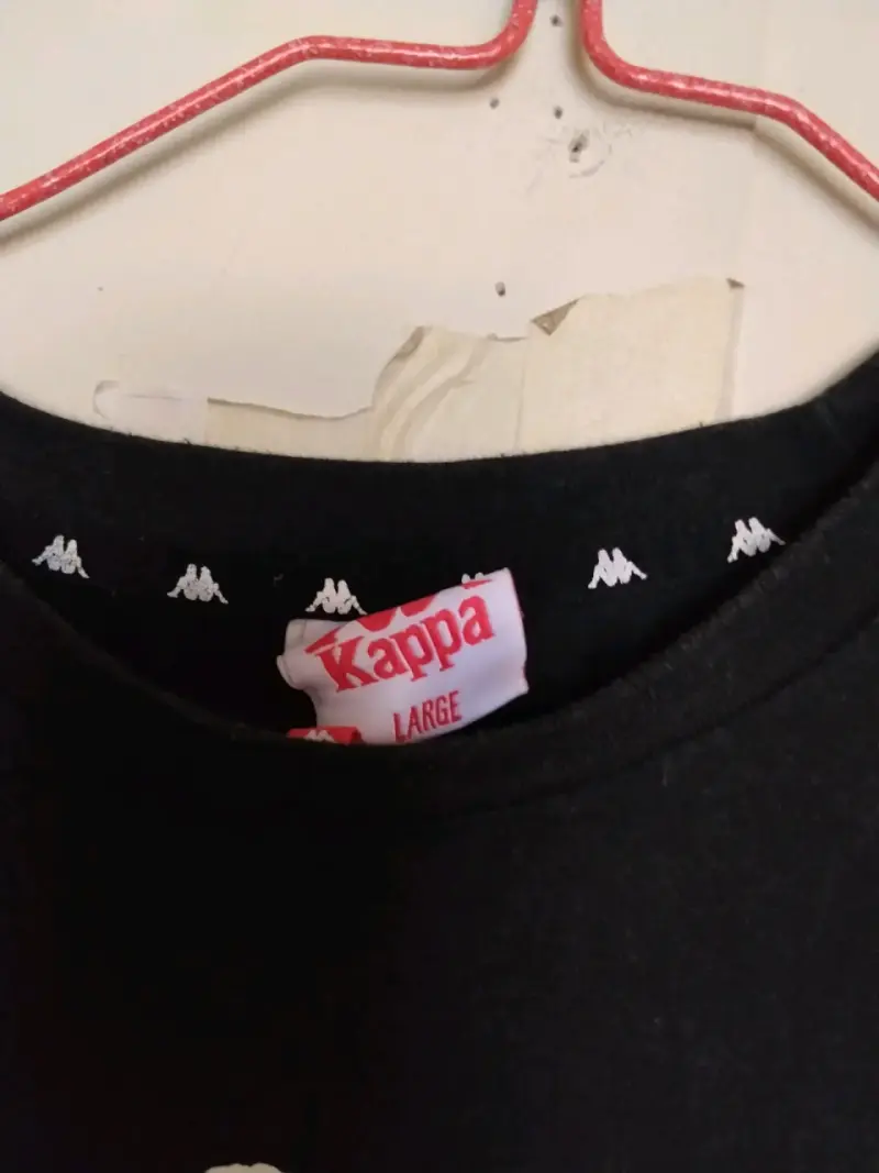 Polera negra Kappa con logo grande - 1