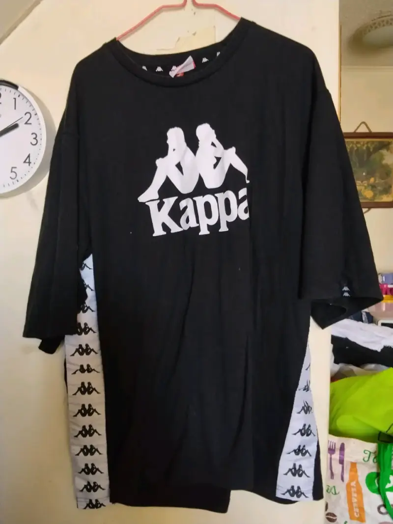 Polera negra Kappa con logo grande - 2