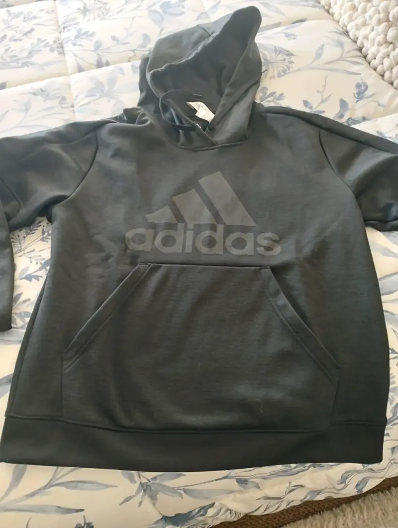 Polerón con capucha Adidas negro para hombre - 1