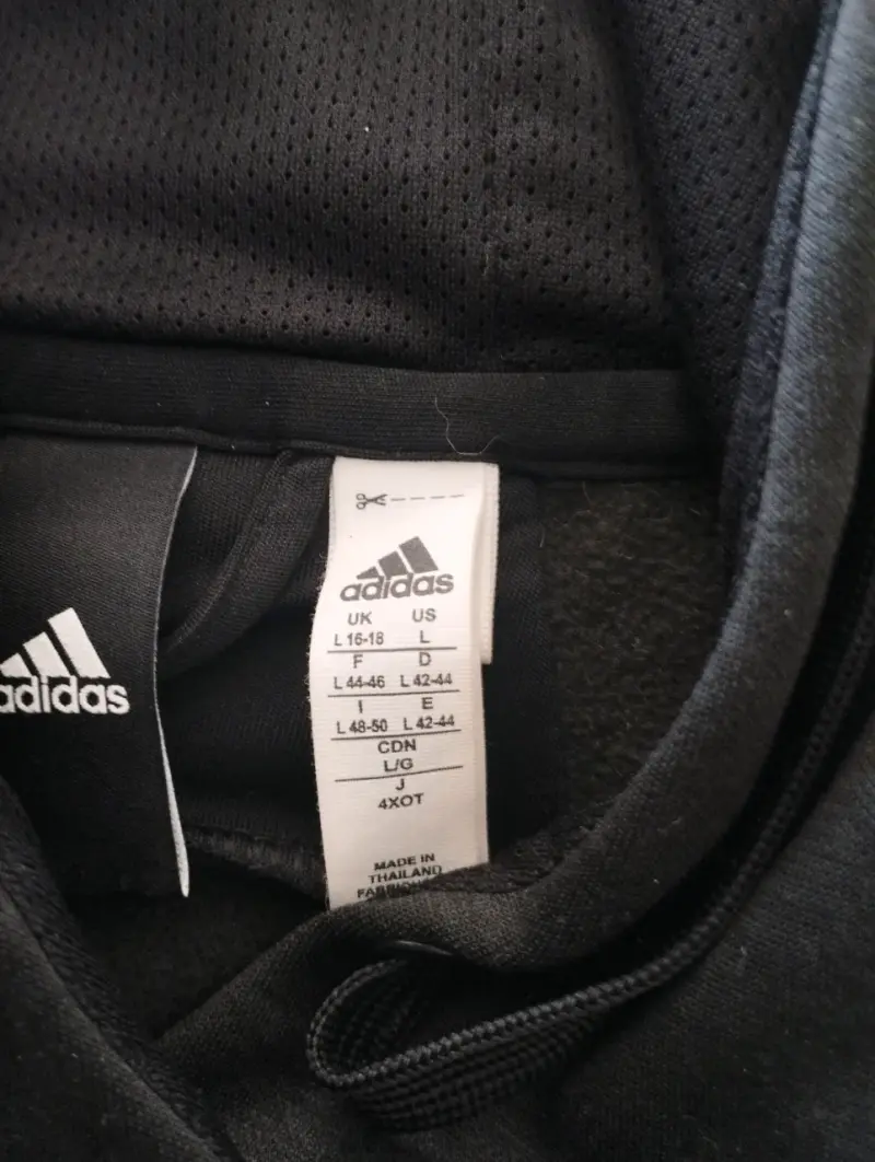 Polerón con capucha Adidas negro para hombre - 2
