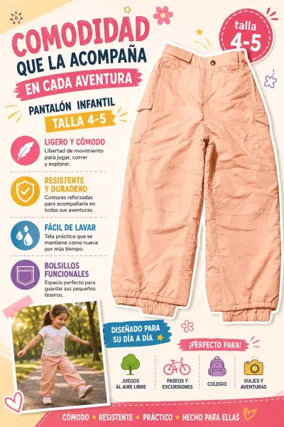 Abrigo infantil rojo con capucha de piel sintética - miniatura 3