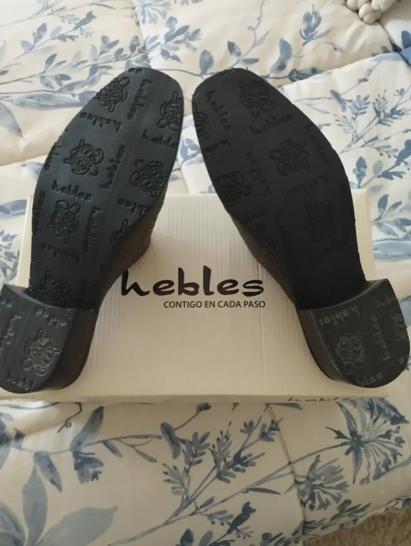 Zuecos de cuero negros Hebles para mujer - 2