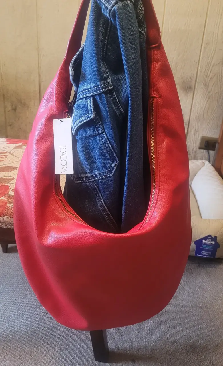 Bolso rojo de cuero sintético Isadora