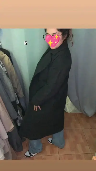 Abrigo Largo Gris oscuro para Mujer Talla S - miniatura 1