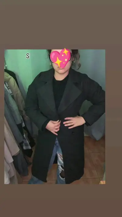 Abrigo Largo Gris oscuro para Mujer Talla S - miniatura 2