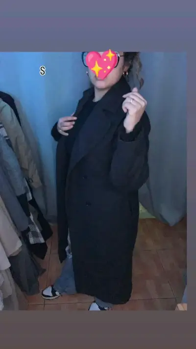 Abrigo Largo Gris oscuro para Mujer Talla S - miniatura 3