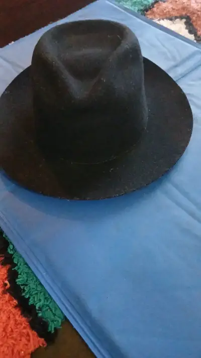 Sombrero Fedora Negro Clásico - miniatura 1