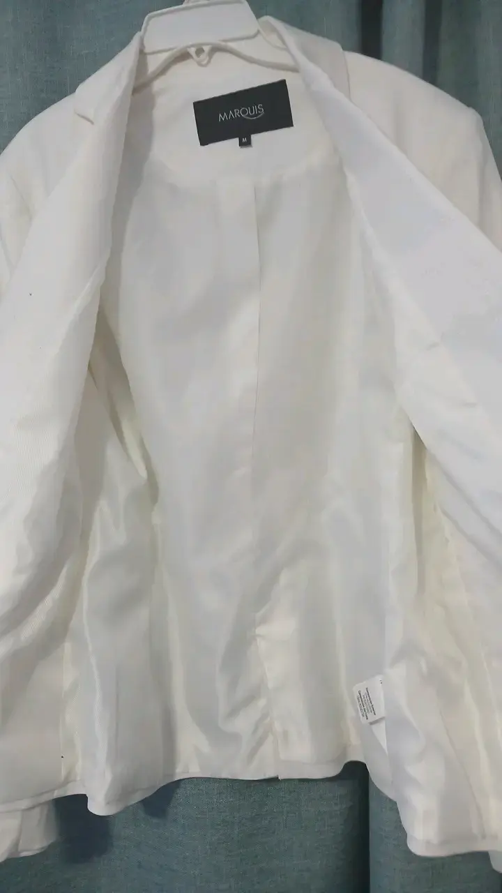 Blazer blanco para mujer Marquis talla M - 4