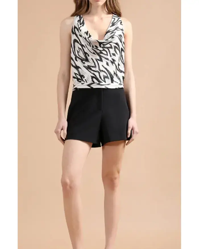 Blusa sin mangas con estampado animal print - 2