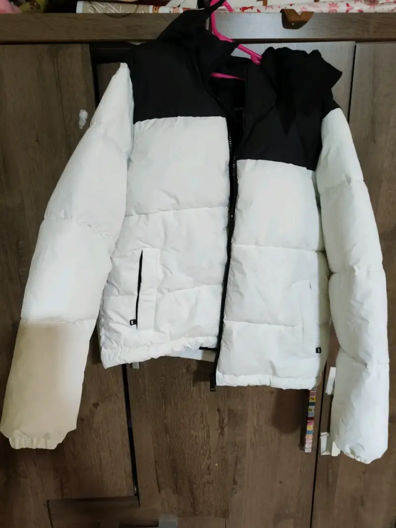Chaqueta acolchada bicolor para invierno - 2
