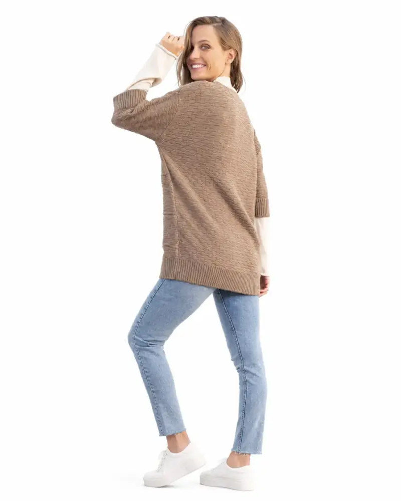 Suéter de punto marrón para mujer marca Ragga