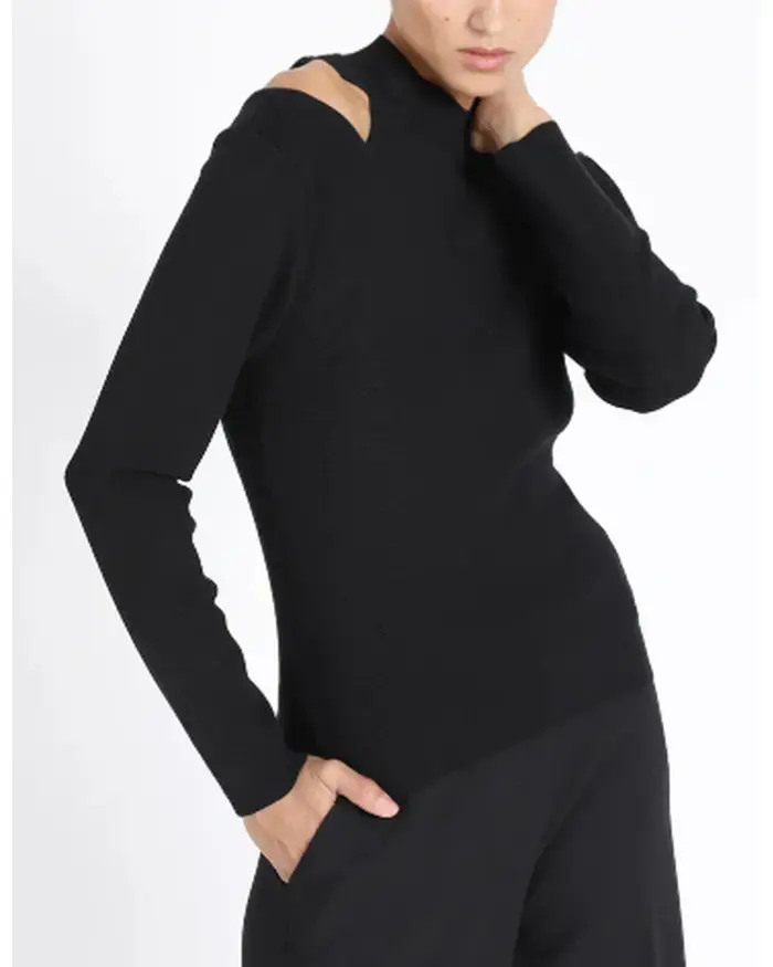Suéter Negro con Hombro Descubierto Mujer LIOLÁ - 2