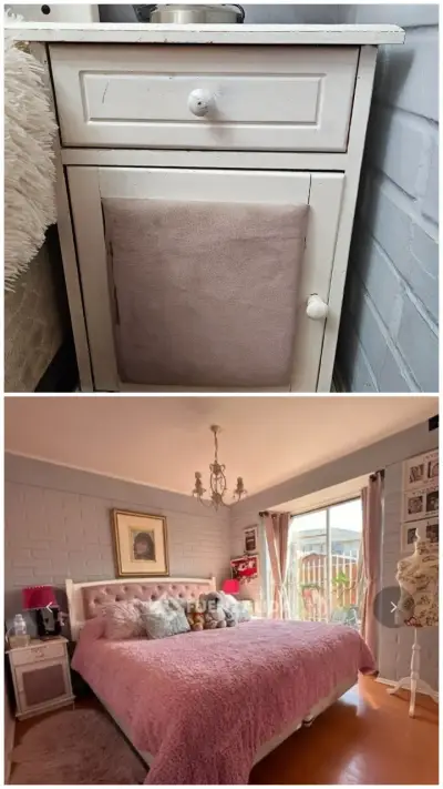 Juego de dormitorio king marca Rosen cama y 2 vel - miniatura 1