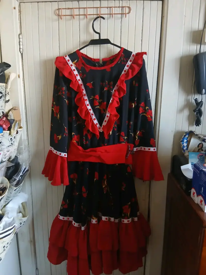 Vestido de Cueca floral con volantes - 2