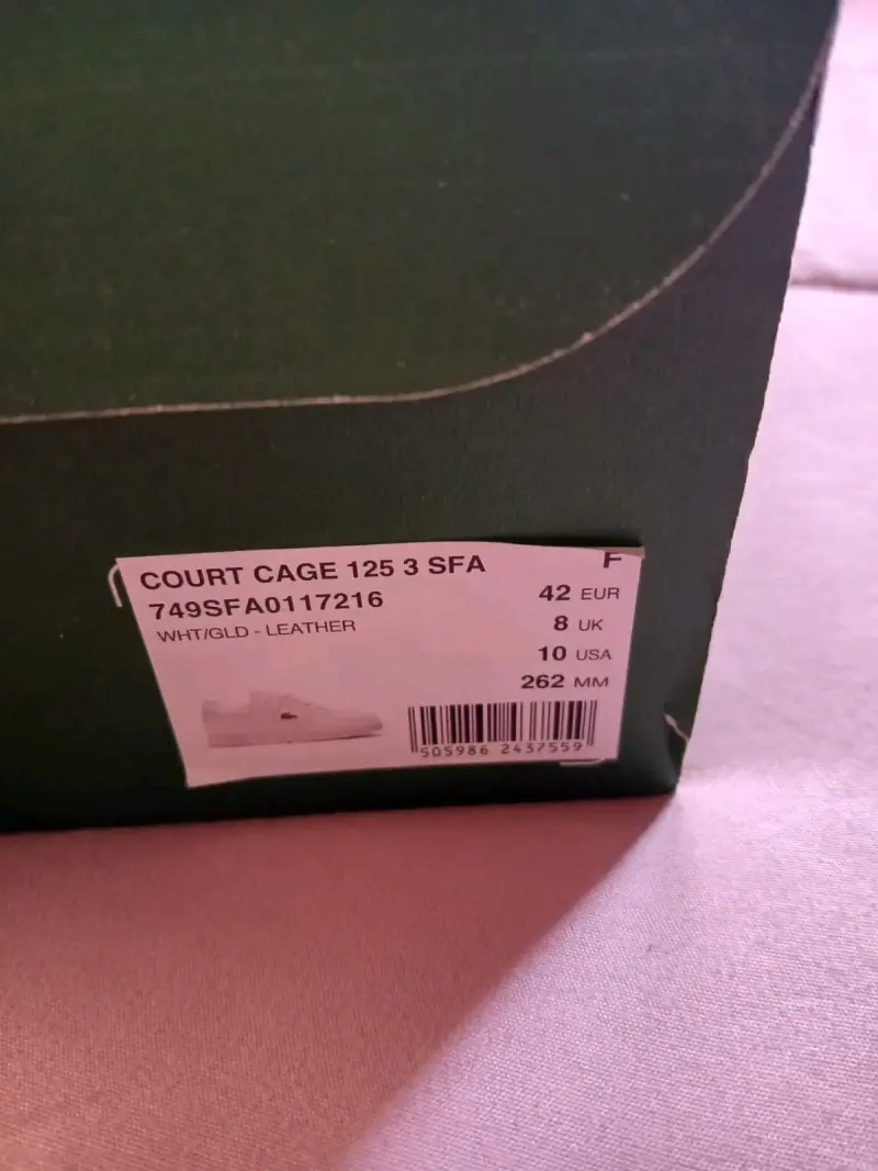 Zapatillas blancas Lacoste Court Cage 125 3 SFA - 3