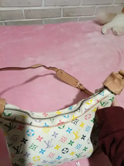 Bolso de hombro multicolor estilo Louis Vuitton - miniatura 5
