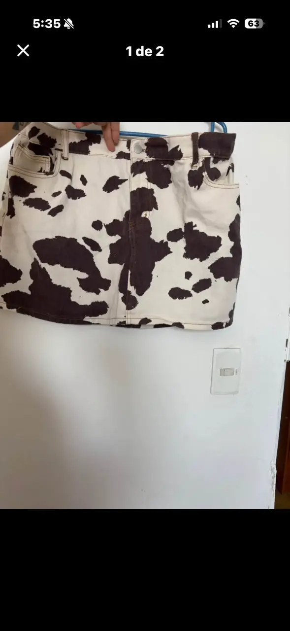 Falda corta estampado vaca para mujer - 2