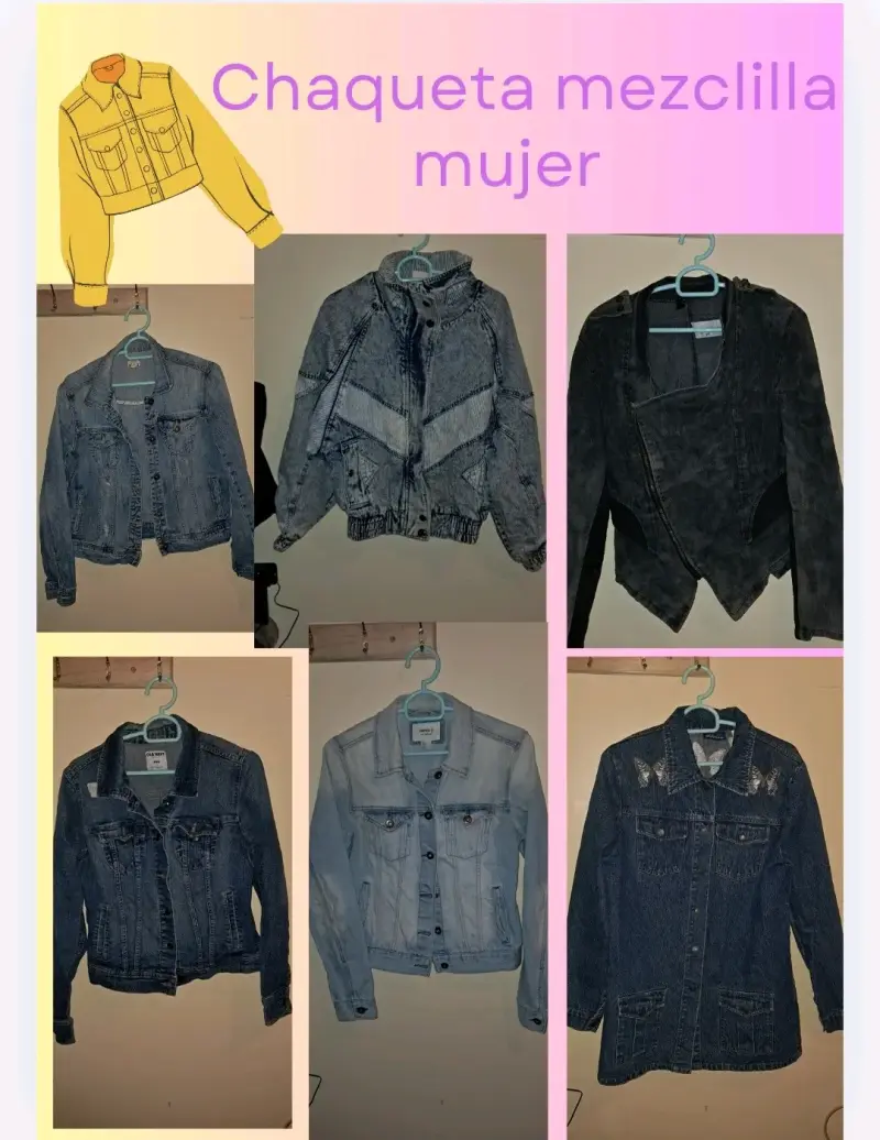 Chaqueta de mezclilla para mujer en azul claro - 1