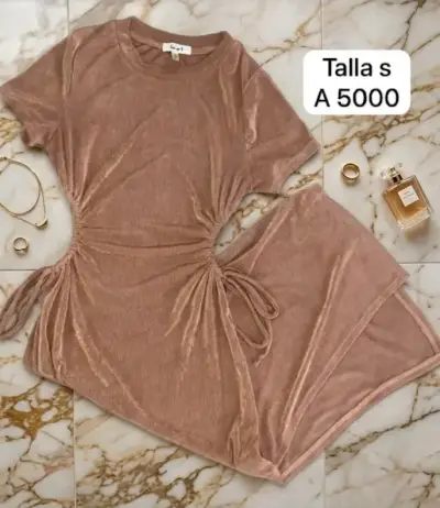 Vestido corto de terciopelo talla S - miniatura 2
