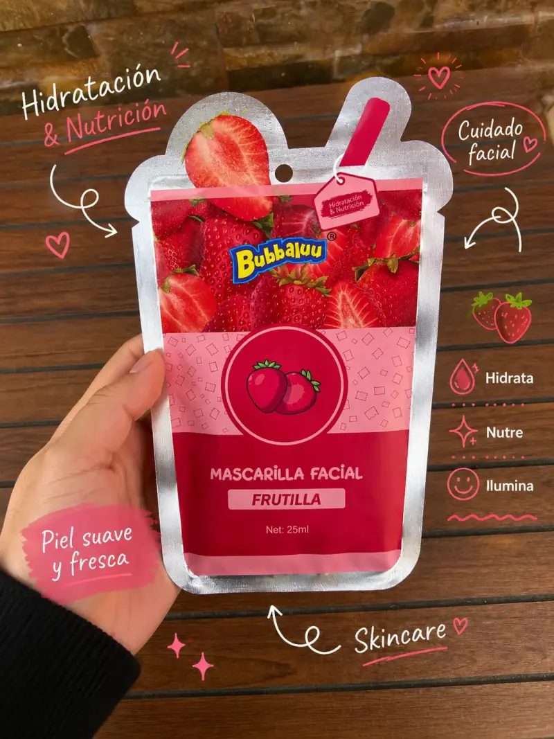 Mascarilla facial de frutas Bubbalu - 1