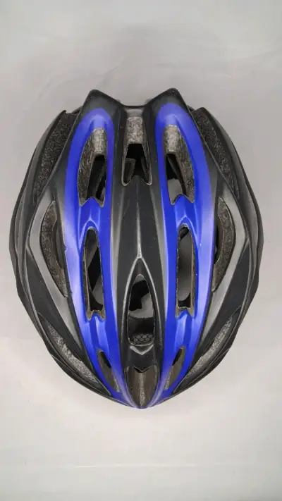 Casco de ciclismo negro y azul con ventilación - miniatura 5