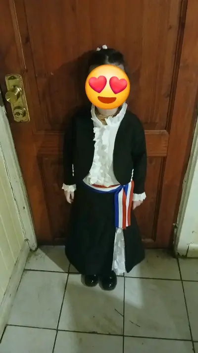 Traje de huasa elegante para niña talla 4 - miniatura 2