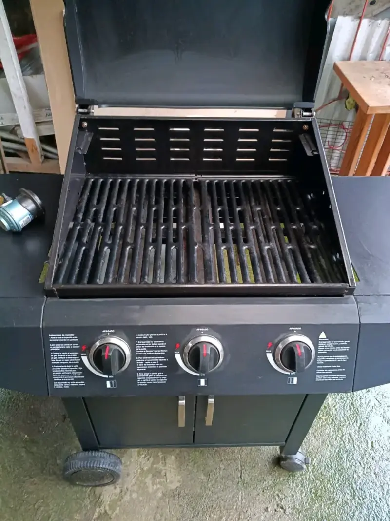 Parrilla a gas de 3 quemadores FDW - 4