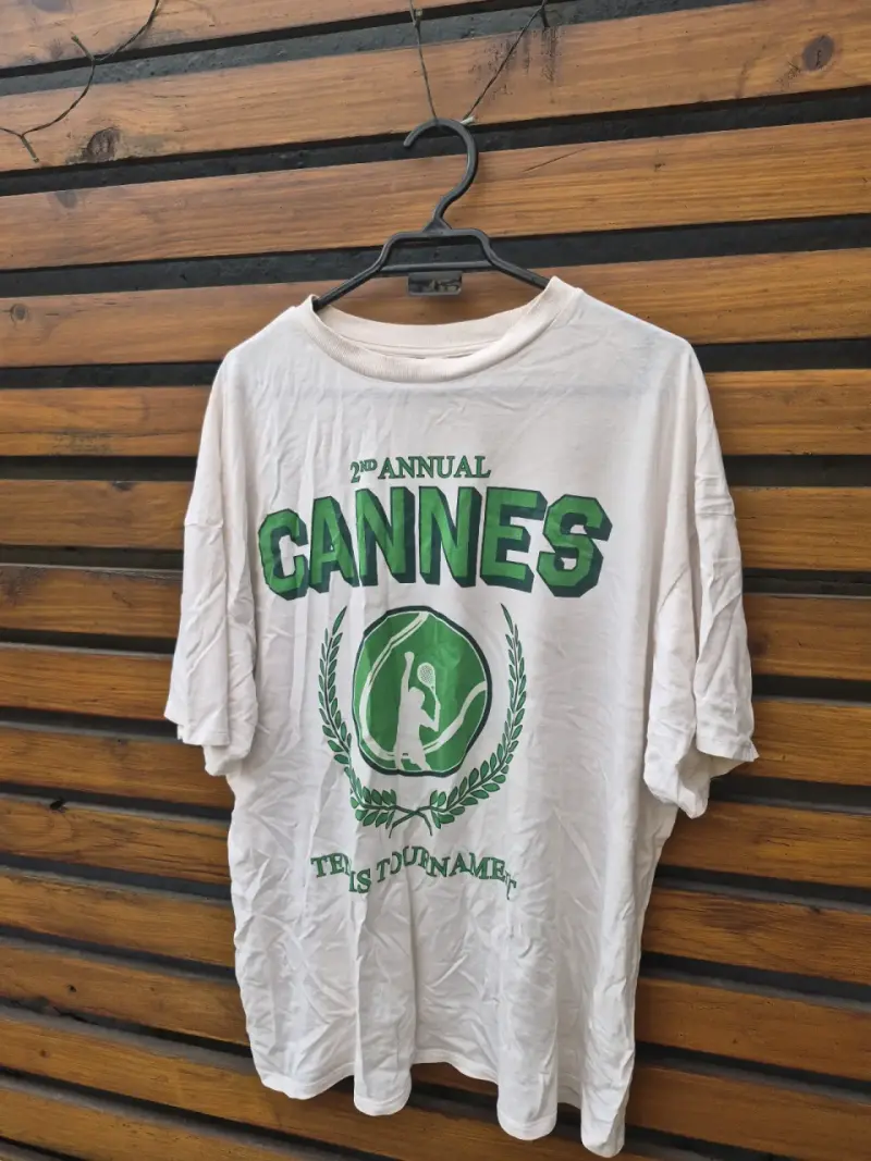 Polera blanca Cannes Tennis Tournament