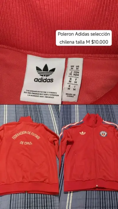 Polerón Adidas Selección Chilena Talla M - miniatura 1