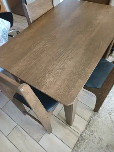 Juego de comedor de madera para 4 personas - miniatura 2