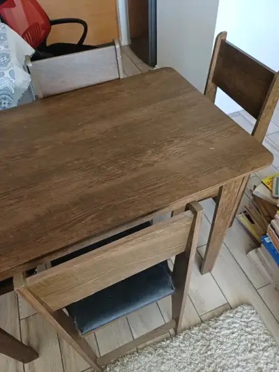 Juego de comedor de madera para 4 personas - miniatura 3