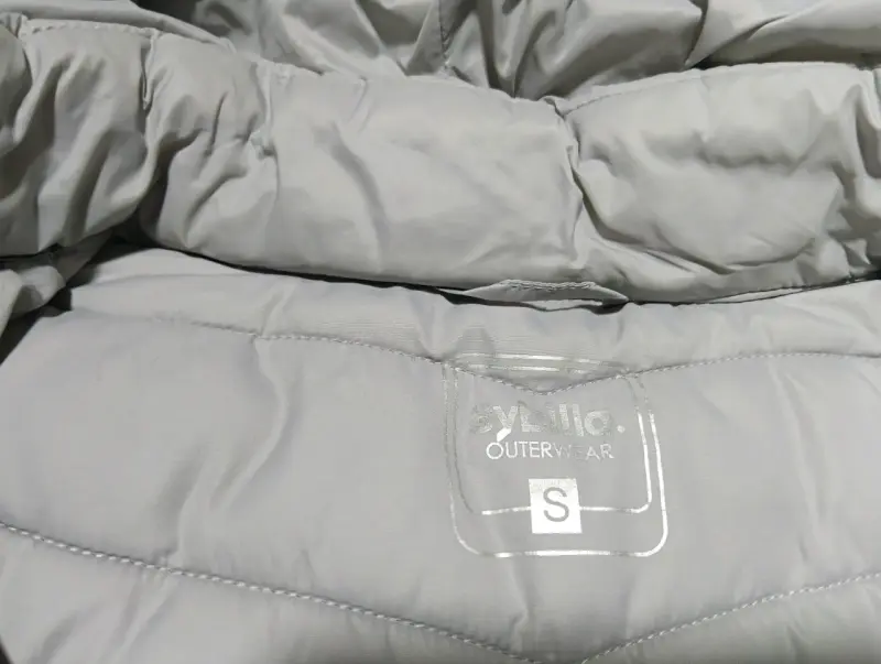 Parka gris con capucha para mujer talla S - 3