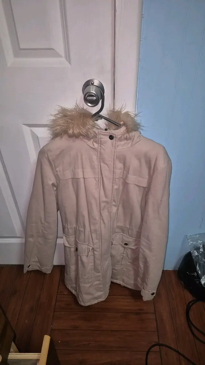 Parka beige con capucha de piel sintética Sybilla - 6