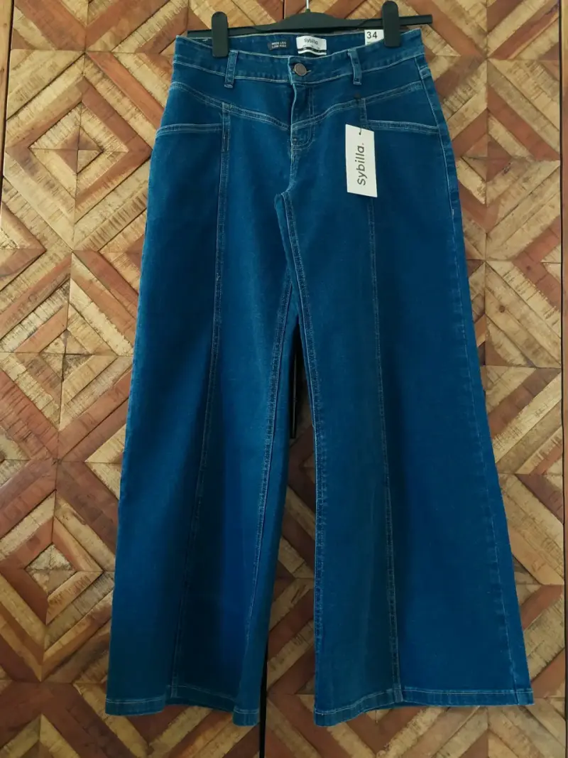 Pantalones anchos de mezclilla Sybilla talla 34