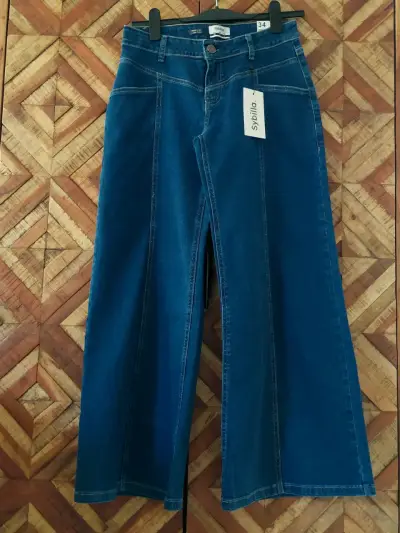 Pantalones anchos de mezclilla Sybilla talla 34 - miniatura 1