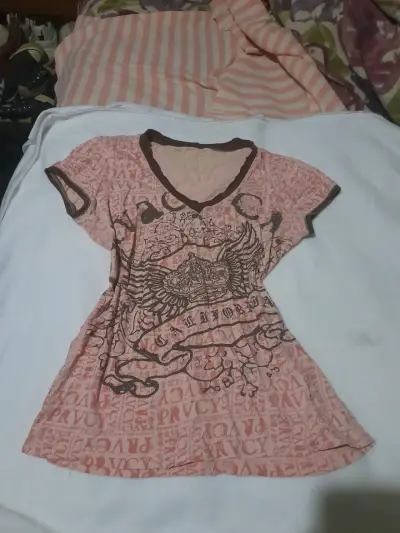 Polera estampada rosa yk2 - miniatura 1