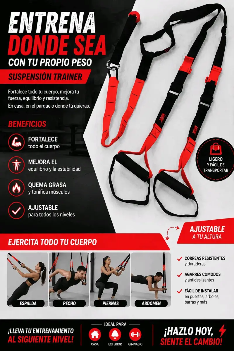 Entrenador de Suspensión Ajustable para Ejercicio