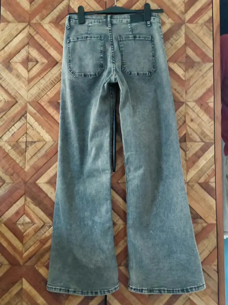 Jeans anchos gris Sybilla para mujer talla 34 - 2