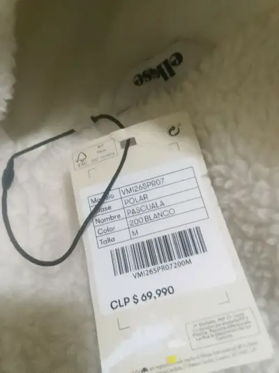 Chaqueta de lana sintética blanca para mujer - miniatura 2