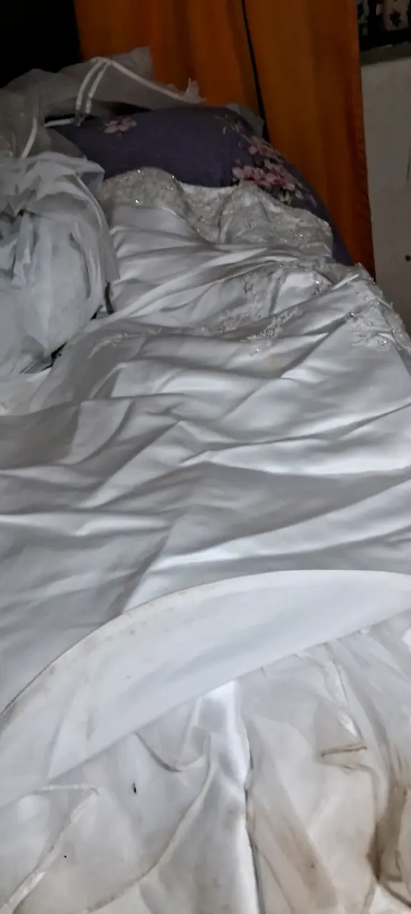 Vestido de Novia Blanco con Encaje - 2