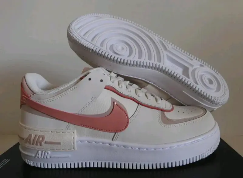 Zapatillas Nike Air Force 1 Shadow Mujer Blanco y Rosa - 1