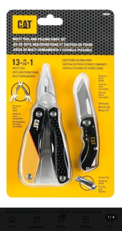 Set de Multiherramienta y Cuchillo Plegable CAT 13 - miniatura 1