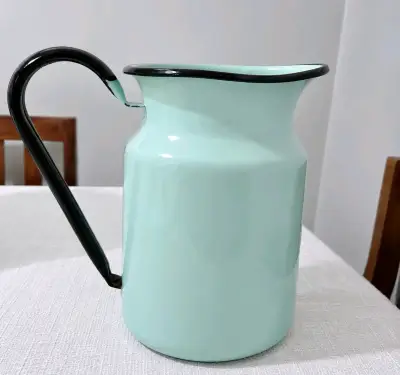 Set de utensilios de cocina esmaltados verde menta - miniatura 2