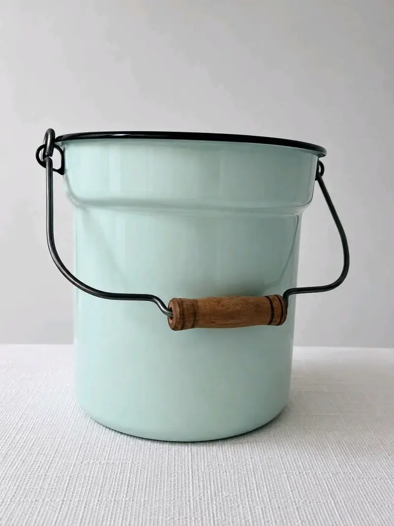 Set de utensilios de cocina esmaltados verde menta - 3