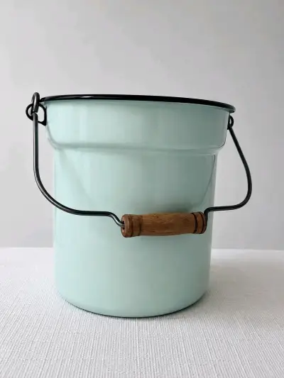 Set de utensilios de cocina esmaltados verde menta - miniatura 3