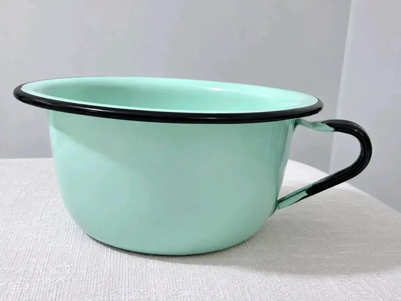 Set de utensilios de cocina esmaltados verde menta - 5