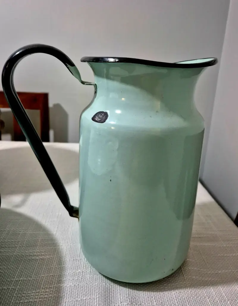 Set de utensilios de cocina esmaltados verde menta - 6