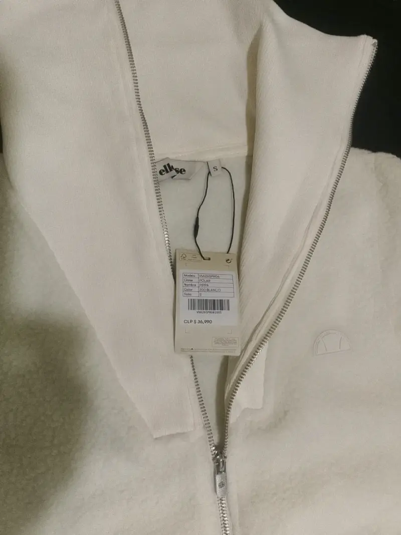 Chaleco sin mangas blanco Ellesse con cierre - 4