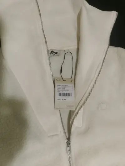 Chaleco sin mangas blanco Ellesse con cierre - miniatura 4