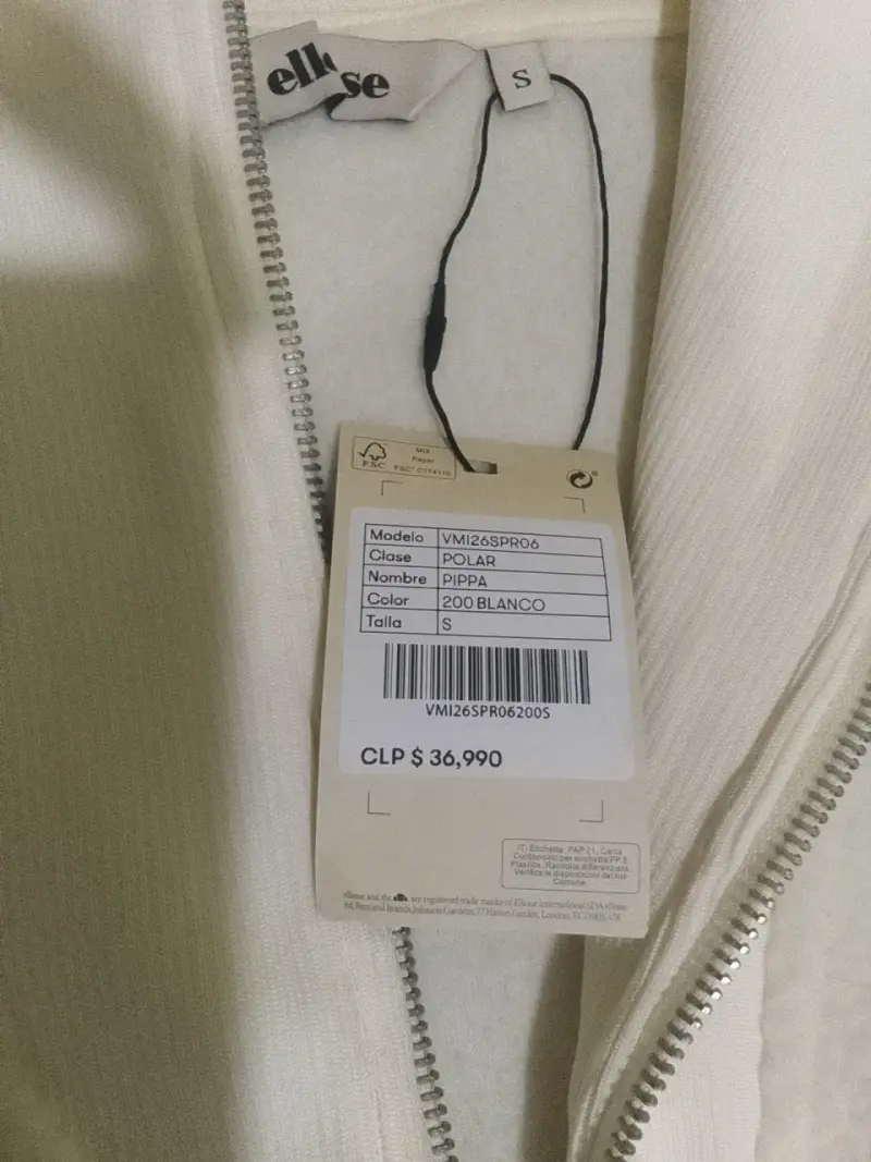 Chaleco sin mangas blanco Ellesse con cierre - 6